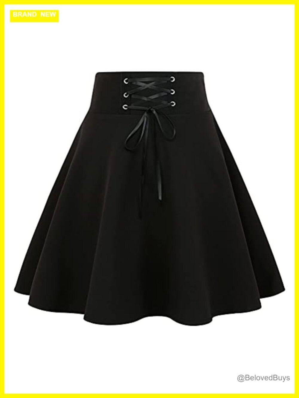 Plaid Mini Skirt High Waist A-Line Pleated 100% Cotton Casual